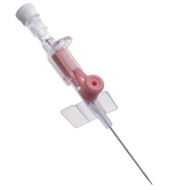 Branula SAFETY, cu port de injectare si aripioare si sistem de siguranta 20 G