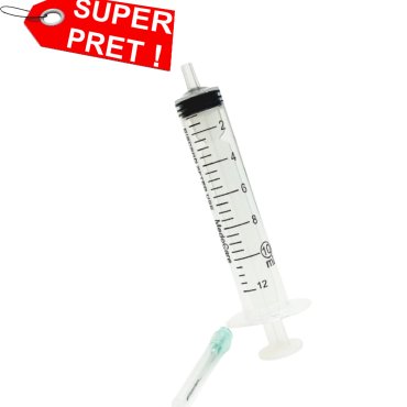 Seringa  10 ml / 12 ml LUER SLIP cu ac 21G