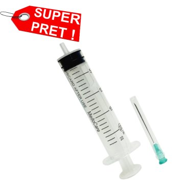 Seringa 20 ml,  extensie 22 ml, cu ac 21G, cutie 50 buc