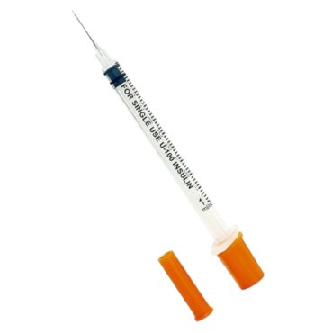 Seringa pentru insulina cu ac 29 G, incorporat