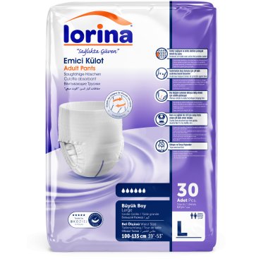 Chilot pentru incontinenta LORINA, marimea L, 30 buc
