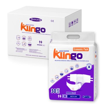 Scutec adult Klingo, mărime M, pachet promoțional 4x 30 bucăți