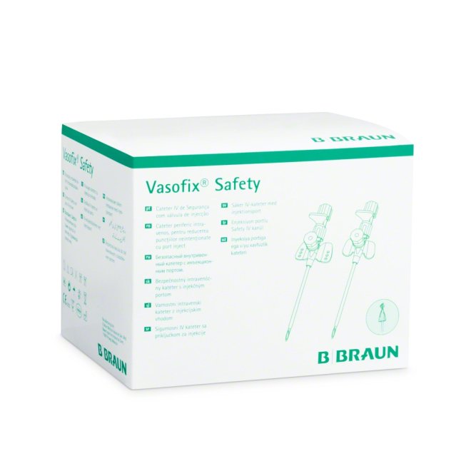 Cateter periferic cu protecție împotriva înțepării – VASOFIX SAFETY PUR G16, 1.70 x 50 mm, 50 bucăți